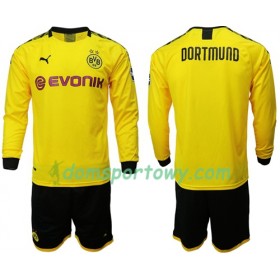 Koszulka Borussia Dortmund Dziecięcy Domowe Koszulki Piłkarskie 2019-2020 Długi Rękaw